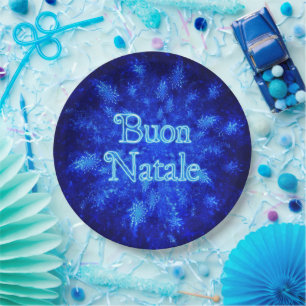 Assiettes En Carton Snowburst - Buon Natale