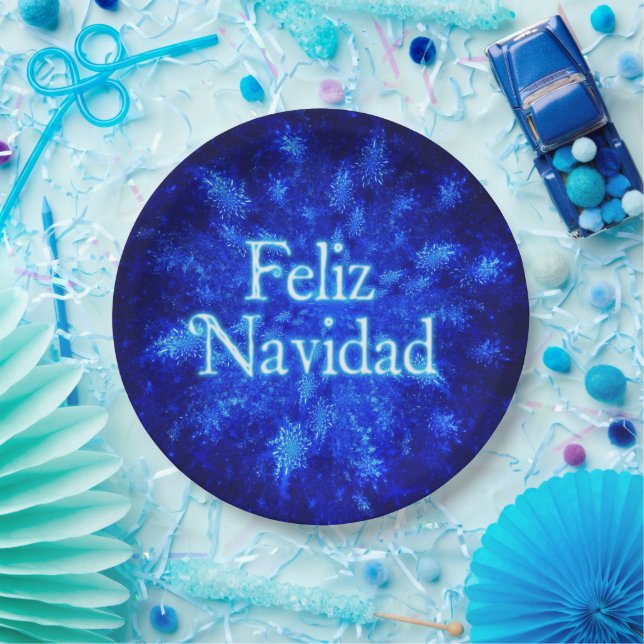 Assiettes En Carton Snowburst - Feliz Navidad (Fête)