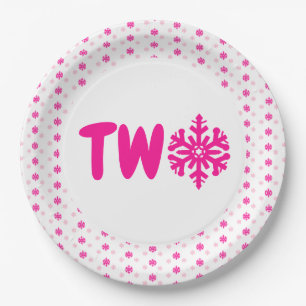 Assiettes En Carton Snowflake 2e plaque papier d'anniversaire