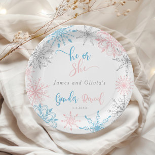 Assiettes En Carton Snowflakes genre révéler