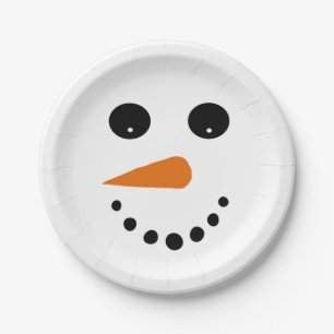 Assiettes En Carton Snowman