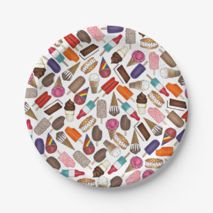 Assiettes En Carton Soins d'été Crème glacée Camion Cone Popsicle