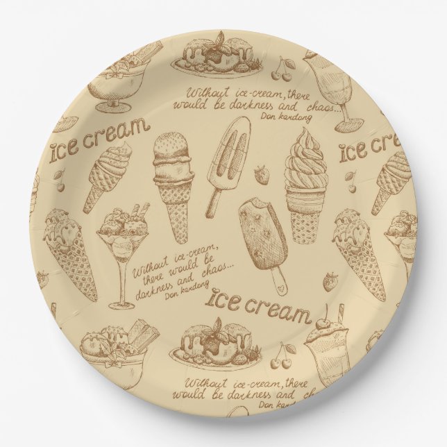 Assiettes En Carton Soins sucrés (Devant)