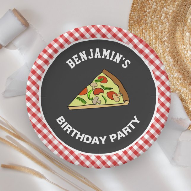 Assiettes En Carton Soirée Anniversaire de enfant de Cute Pizza (Créateur téléchargé)