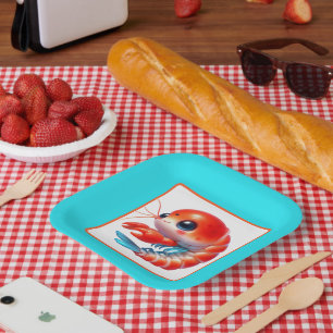 Assiettes En Carton Soirée aux crevettes de plage