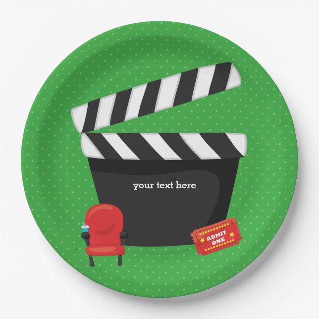 Assiettes En Carton Soirée cinéma * choisir la couleur arrière - plan (Devant)