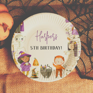 Assiettes En Carton Soirée Costume Cute Halloween fête d'anniversaire