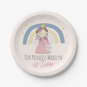 Assiettes En Carton Soirée d'anniversaire de la mignonne princesse