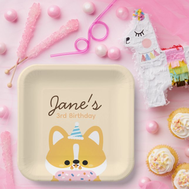 Assiettes En Carton Soirée d'anniversaire très simple (Fête)