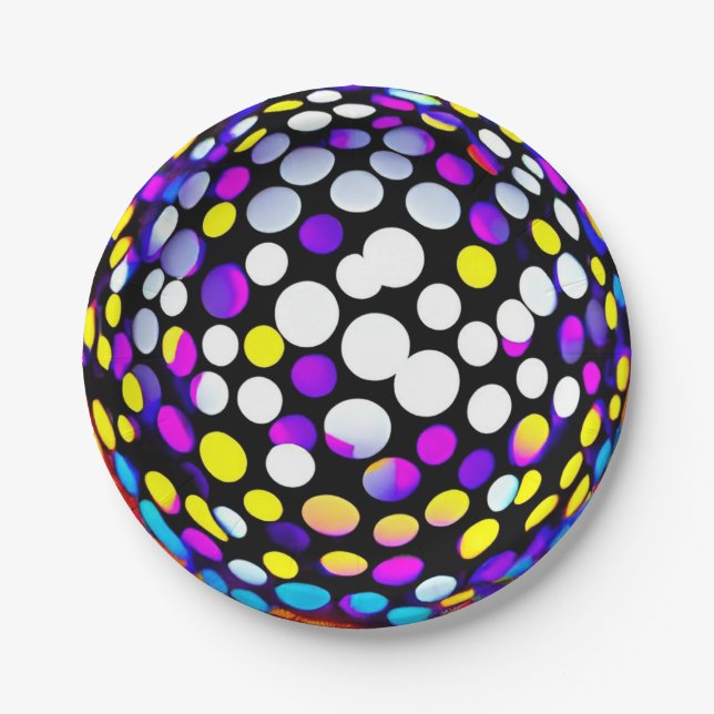 Assiettes En Carton Soirée disco (Devant)