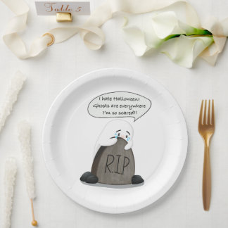 Assiettes En Carton Soirée Halloween drôle Fantôme effrayé