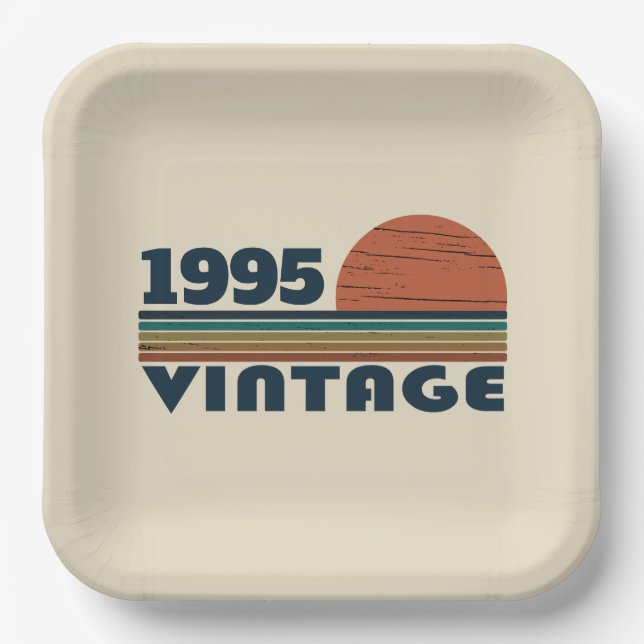 Assiettes En Carton Soirée personnalisée de trente vintages 30e annive (Recto)