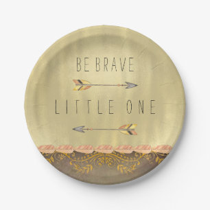 Assiettes En Carton Sois Brave Flèches Tribales Baby Shower