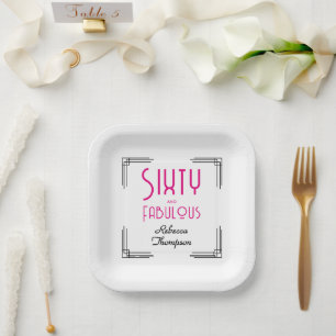 Assiettes En Carton Soixante ans et fabuleux Anniversaire 60 ans Art d