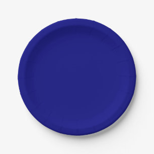 Assiettes En Carton Solide bleu marine foncé minimaliste Plain moderne