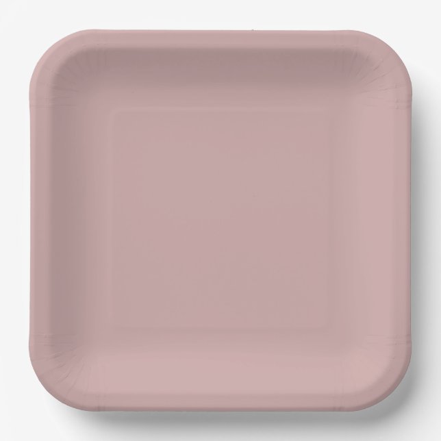 Assiettes En Carton solide rose muet (Recto)