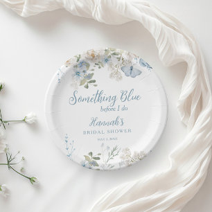 Assiettes En Carton Something Blue Before I Do Floral Bridal Shower