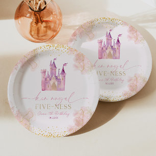 Assiettes En Carton Son Royal Five-Ness Princess 5th Birthday Party