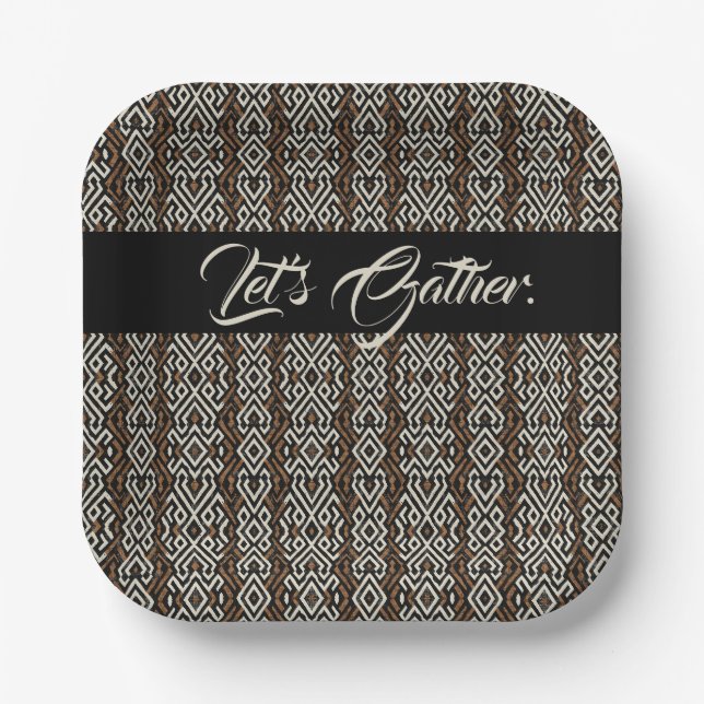Assiettes En Carton Sophisticated Soulful   (Recto)