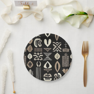 Assiettes En Carton Sophistiqué Boudcloth Africain Caraïbes