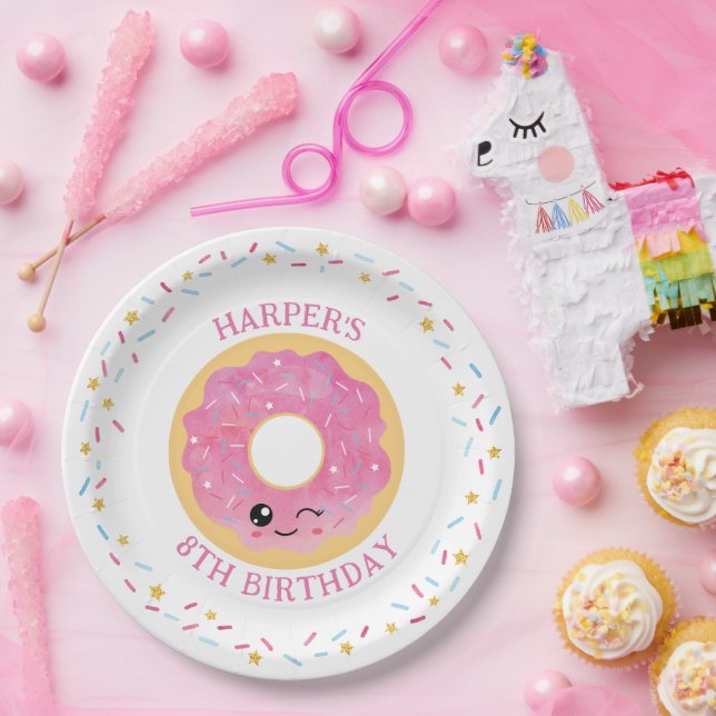 Assiettes En Carton Sortie de Donut Miss Out (Fête)