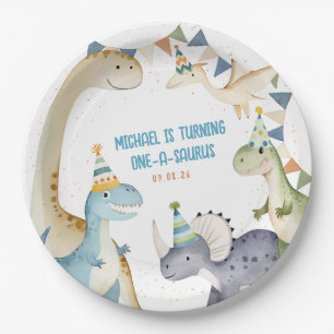 Assiettes En Carton Sote Dinosaur garçon dinomite fête d'anniversaire