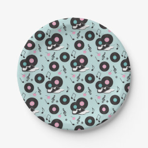 Assiettes En Carton Soupe d'anniversaire des années 1950