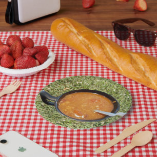 Assiettes En Carton Soupe sur plaque de papier