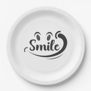 Assiettes En Carton Souriez Souriez Davantage Restez Sourire Gardez le