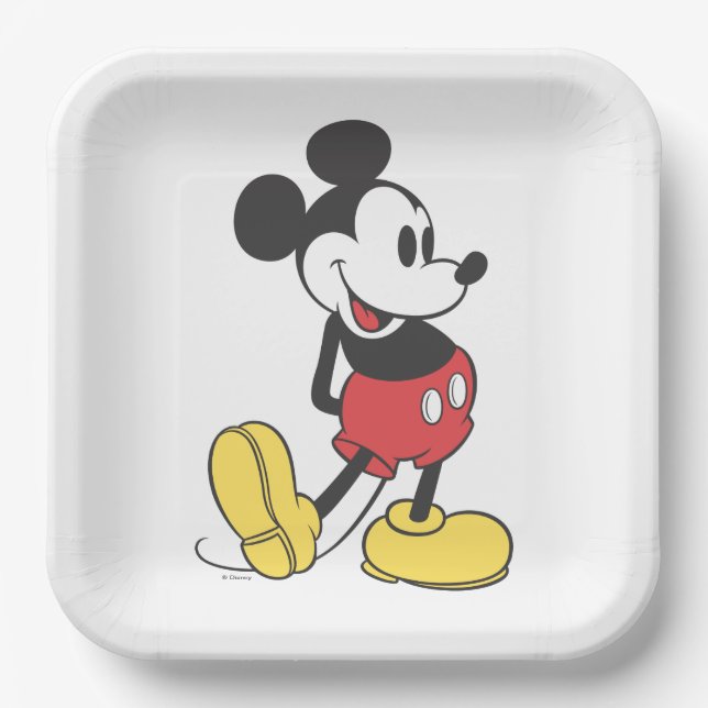 Assiettes En Carton Souris classique Mickey (Recto)