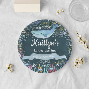 Assiettes En Carton Sous la mer Baby shower à thème océanique