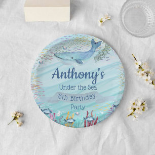 Assiettes En Carton Sous la mer Tout âge Anniversaire