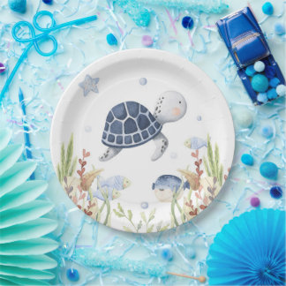 Assiettes En Carton Sous le décor de la fête de la mer, Anniversaire d