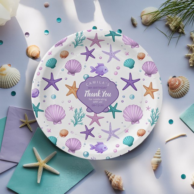 Assiettes En Carton Sous le Merci Motif Sea Marine Life ID1143 (Créateur téléchargé)