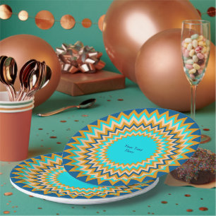 Assiettes En Carton Southwest Blue Gold Fiesta Toutes les occasions