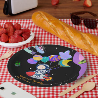 Assiettes En Carton Space Birthday Party Theme | Galaxy Theme Decor