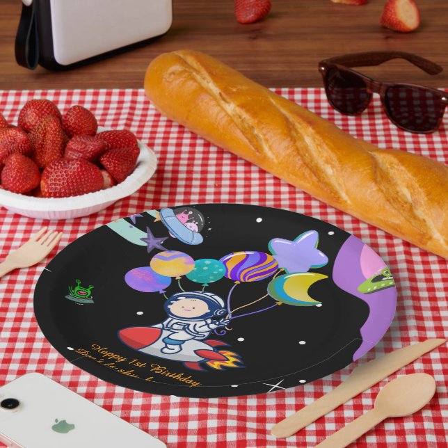 Assiettes En Carton Space Birthday Party Theme | Galaxy Theme Decor (Pique-nique)