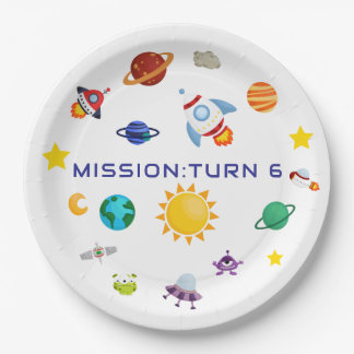 Assiettes En Carton Space Explorer Astronaut Birthday Paper Plates 