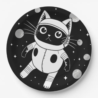 Assiettes En Carton Space Kitty