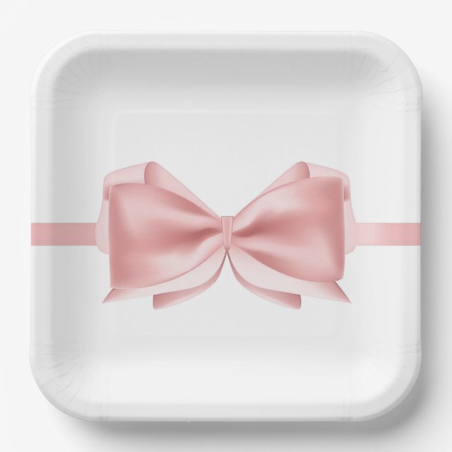 Assiettes En Carton Spécial occasion rose arc papier imprimé (Recto)