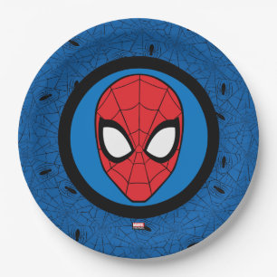 Assiettes En Carton Spider-Man Logo de la tête