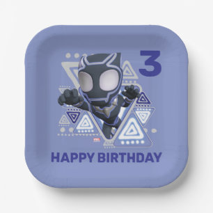 Assiettes En Carton Spidey   Anniversaire Black Panther