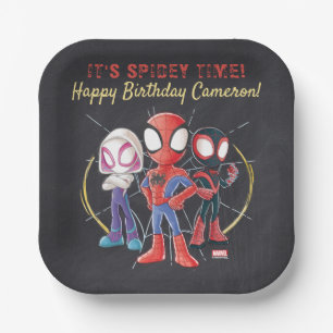 Assiettes En Carton Spidey et ses amis incroyables Anniversaire tablea