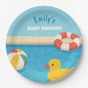 Assiettes En Carton Splish Splash c'est un Baby shower Baby Bash