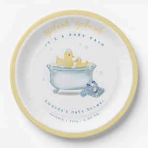 Assiettes En Carton Splish Splash Maman Canard Bébé Douche