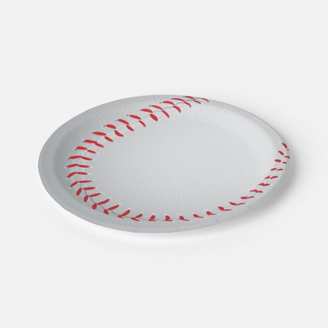 Assiettes En Carton Sport De Baseball (Angle)