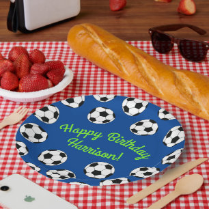 Assiettes En Carton Sports de football fête d'anniversaire