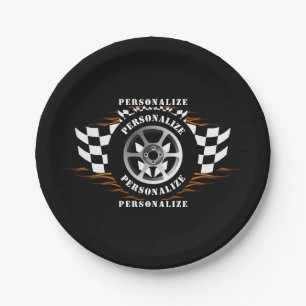 Assiettes En Carton Sports Voiture Racing Fun Party Fête Fournitures