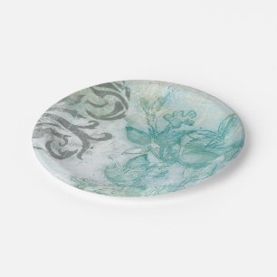 Assiettes En Carton Spray de fleurs II