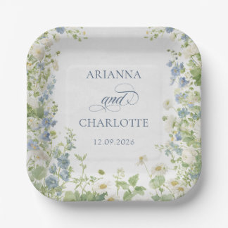 Assiettes En Carton Spring Garden Floral Wedding Paper Plates